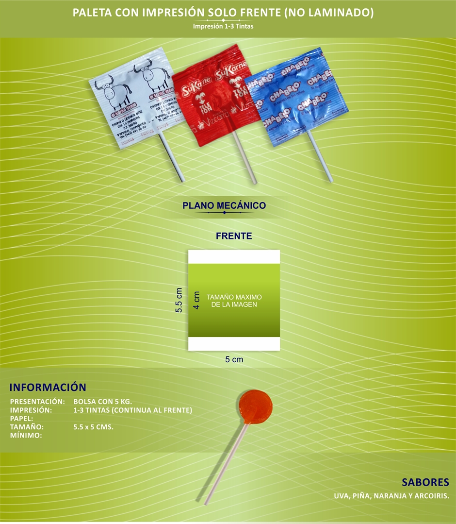Paleta Impresion al Frente