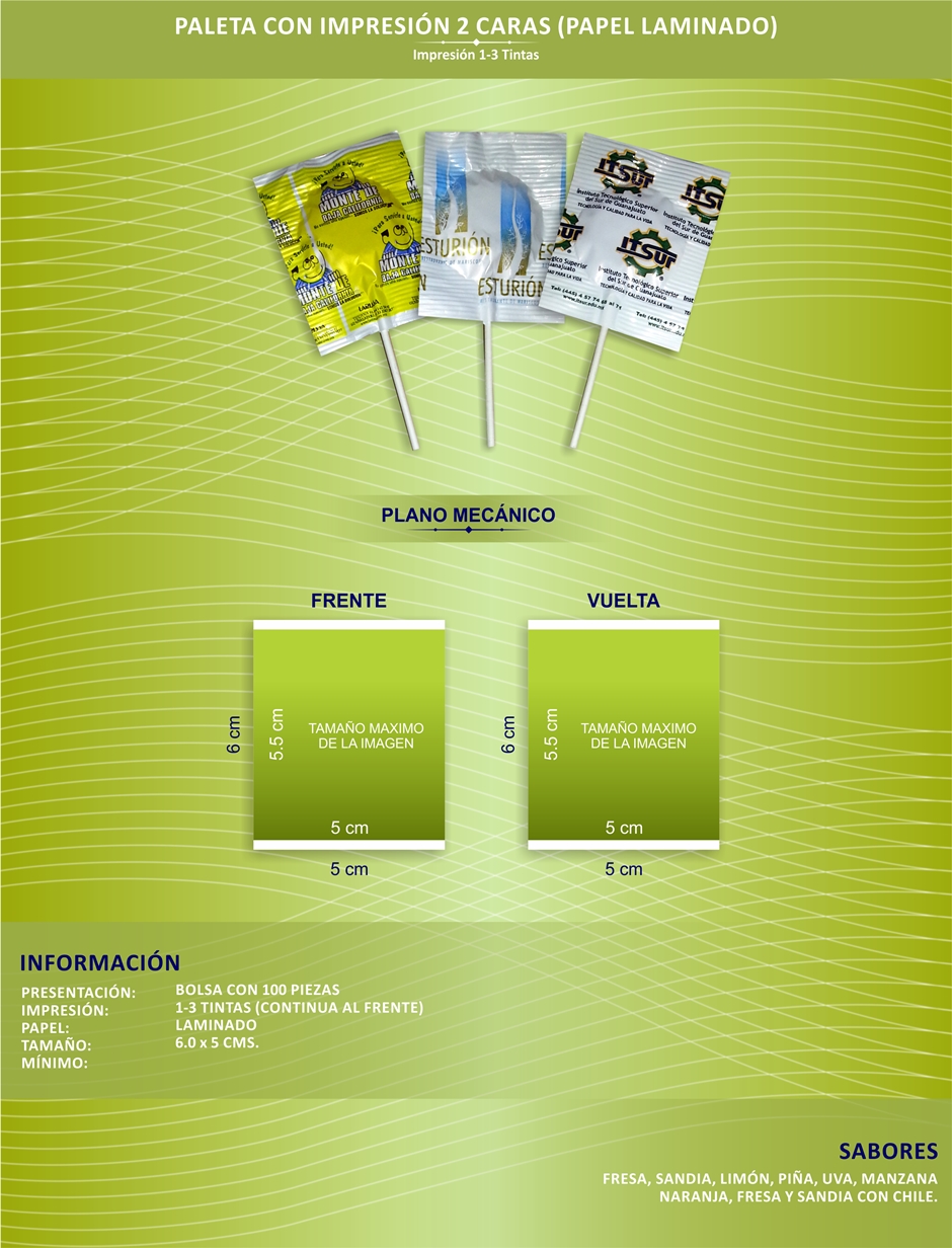 Paleta con Impresion en 2 caras