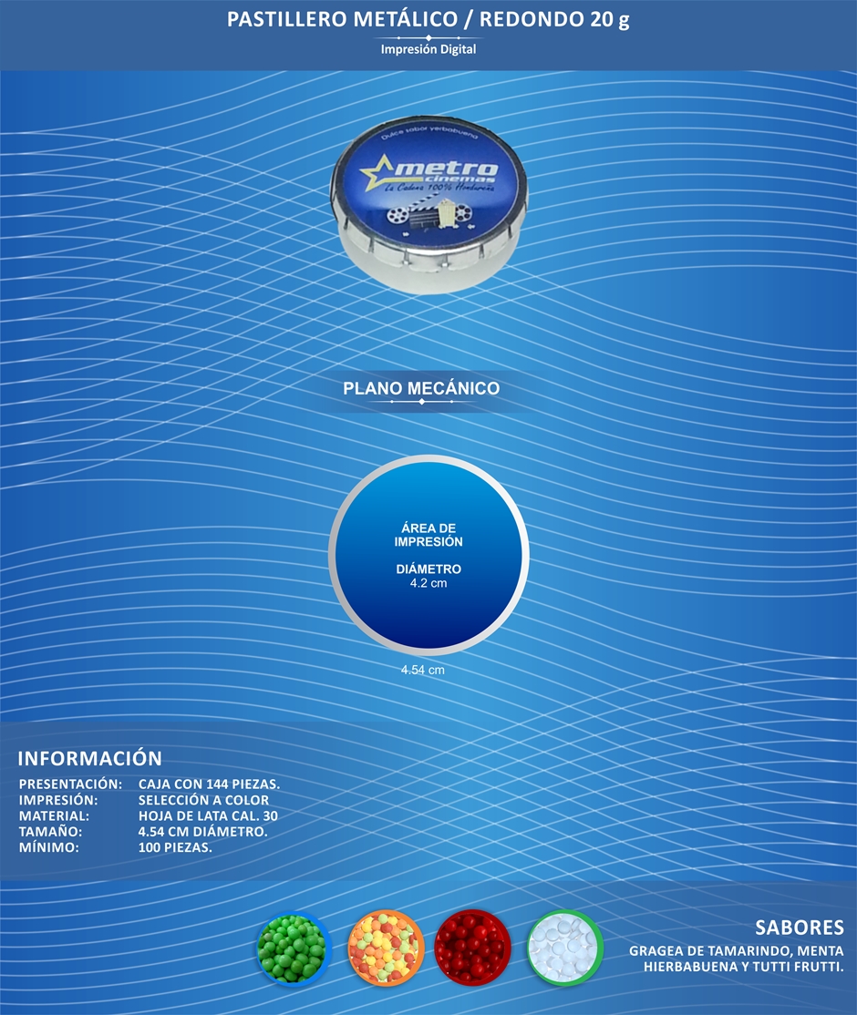 pastilleros redondos